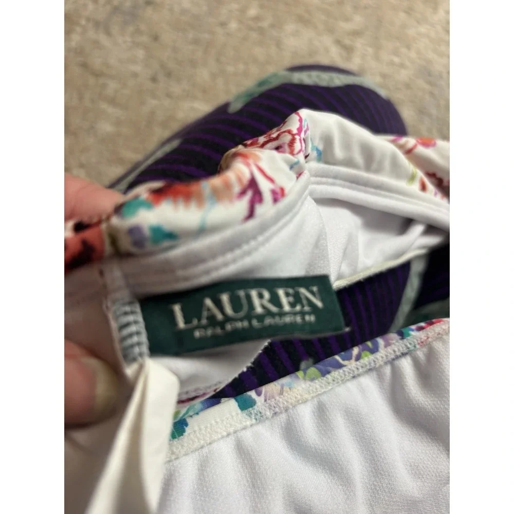 Ralph Lauren Captiva Paisley Twist Front‎ Swimsuit Tankini Top & Bottom Sz 10